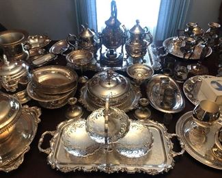 Lots of silver plate serving pieces