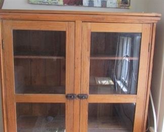 Great Glass Front Cabinet  61 1/2 high, 45 1/2 wide by 15" deep
