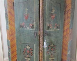 2 door European Painted Cabinet 70" tall 50" wide