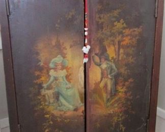 Antique Sheet music cabinet 37" high 14" deep 20" wide.