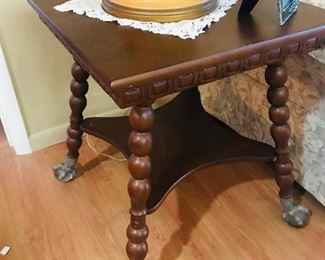 PAIR OF LARGE  CLAWFOOT TABLES