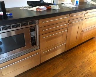 EVERYthing's for sale, even these cabinets and kitchen island