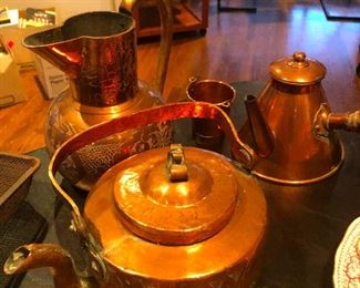copper tea kettles for having tea after hunting werewolves in the misty English countryside