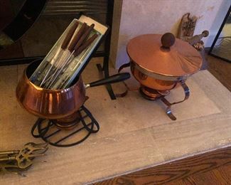 70's fondue pot -- throw your keys into a bowl!