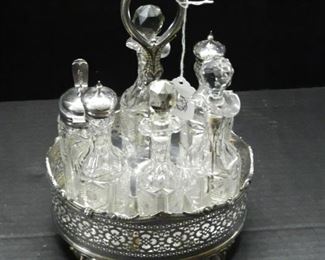 Parkin & Marshall Sheffield Cut Glass Cruet Set