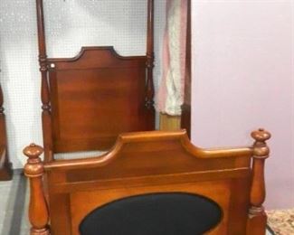 Mahogany Twin Half Tester Bed