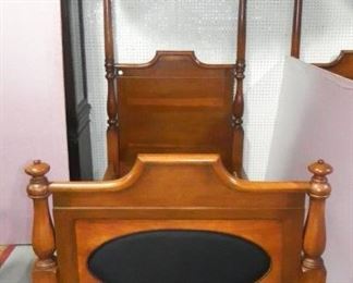 Mahogany Twin Half Tester Bed