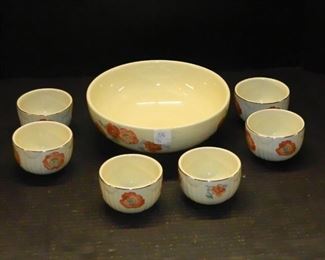 Orange Poppy Hall Pottery