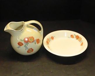 Orange Poppy Hall Pottery