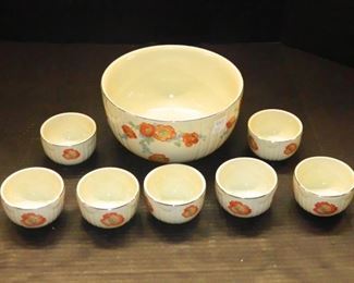 Orange Poppy Hall Pottery