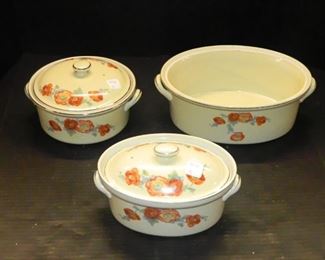 Orange Poppy Hall Pottery