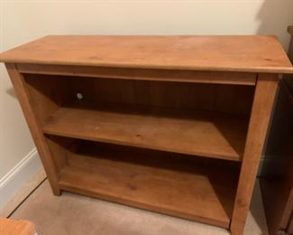 #42 Wood 2 shelf Bookcase 39x14x30 $75.00
