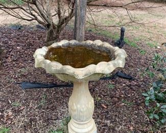 #65 Concrete Bird Bath 28 " Tall $40.00