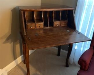 #10 Wood Drop Front Secretary Desk w/inlay 32-16x28x42 $150.00