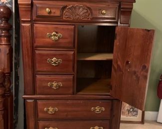#24 Bassett Bachelors Chest w/6 drawers & 1 door 40x19x62 $175.00