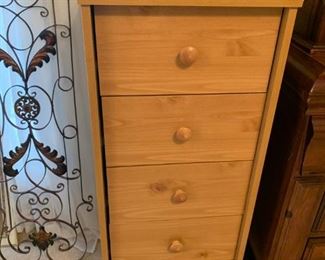 #27 Particle Board 5 drawer chest of drawers 16.5x16x40 $30.00