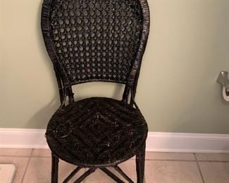 #28 Black Wicker Chair $30.00