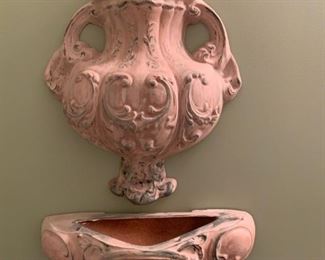 #37 distressed Terra Cotta Wall Hanging 2 pcs. 24" Tall $25.00