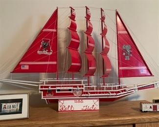 #39 Alabama us Wooden Model Ship 46x26x7 $50.00