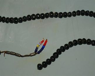 [87] AFRICAN NECKLACE SAID TO BE BANANA SEED BEADS  $45.00