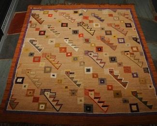 [66] PERUVIAN WEAVER ~" A SULCA" AMBROSIO OR ALFONSO SIGNED  TRADITIONAL WEAVING/RUG $245.00
