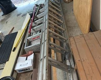Aluminum Ladders Including 24' Extension Ladder