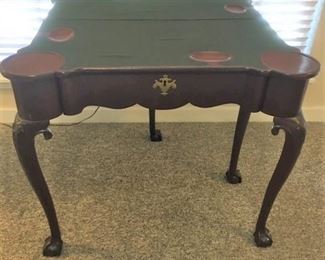 #393, Antique mahogany game table