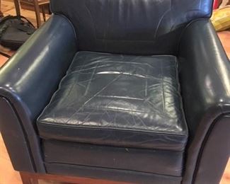 #398, Cobalt leather armchair