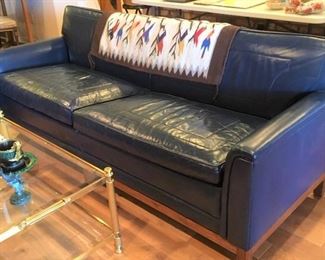#263 Cobalt leather sofa (Note: other items shows are depicted individually elsewhere)