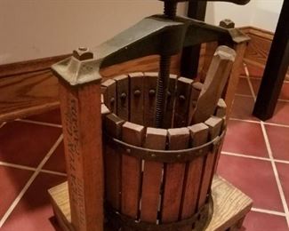 vintage grape/wine press
