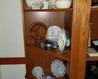 collection of vintage baby plates/ dishes
