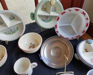 antique baby dishes