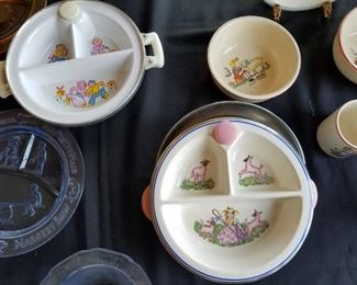 antique baby dishes