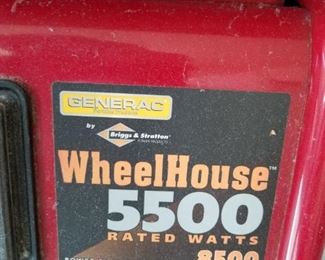 WheelHouse 5500 watt generator, by Generac