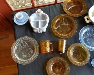 antique baby dishes