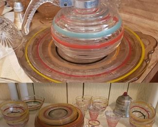 Vintage Depression Glass, Hocking Banded Ring  1927-1933