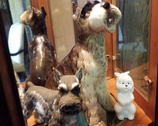 Schnauzer dog figurines