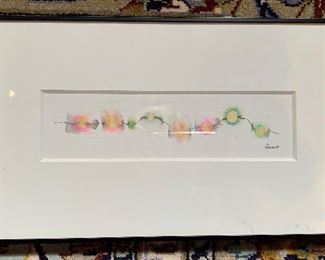 $275 Mark Palmer "Northern Lights", 2000.  Watercolor.   16.25 in x 8.5 in framed.