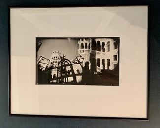 $425 Lynn Sahaydak "Venice" 2000.  Silver gelatin print, framed.  12 in  x 6.75 in