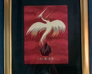 $195 Vintage Guerlain Advertisement.  17.5 in  x 20.5 in, Custom framed by owner.
