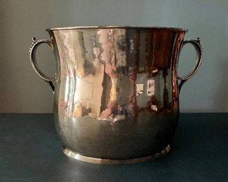 $250 Oval silver-plate BWKS (German) double wine cooler #31, with handles.  14in x 7in x 9.25in H.