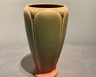 $125 Rookwood tall green vase. Made in 1912.  