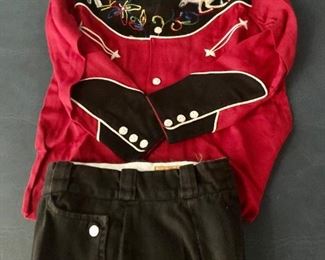 $150 Vintage Roy Rogers two-piece embellished shirt and pant set made by J BarT child size 8
