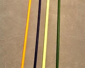 $40 Set of four various colors blown glass straws 7.5”long 