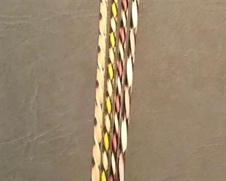 $20 Set of four twisted multicolor glass mixing rods 8”long 