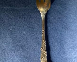 $195 Tiffany “Holly” caviar fork  C. 1885
Approx 6 inches; 40g