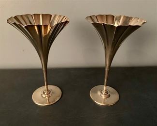 Pair $595 Tiffany sterling champagne flutes; mark indicates 1907-1938
135g each
Set of 2
