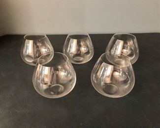 $75 Tiffany Elisa Peretti designed thumb print wine glasses 4”H 