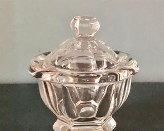 $75 Baccarat condiment/candy dish with lid 3.25”H 5.25” D
