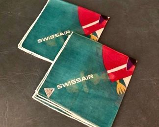 $30 Pair of Vintage Swiss Air Cloth Napkins 5” square
